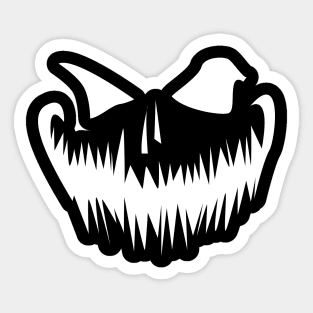 creepy pumpkin face Sticker